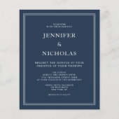 Budget Navy Blue Elegant Formal Wedding (Voorkant)