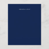 Budget Navy Blue en Coral Wedding Woodland Flyer (Achterkant)