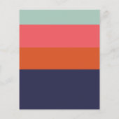 Budget Navy Blue en Red Stripes Chic Baby shower (Achterkant)