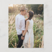 BUDGET Navy Blue Eucalyptus Photo Save the Date Flyer (Achterkant)