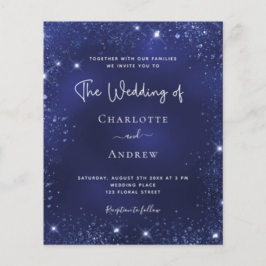 Budget navy blue glitter Oil Dwerter Bruter (Voorkant)