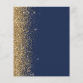 Budget Navy Blue Glitter Weddenschap (Achterkant)