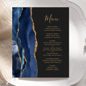 Budget Navy Blue Gold Agaat Dark Wedding Menu