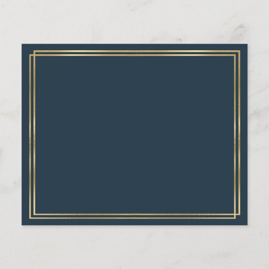 Budget Navy Blue Gold Baptisme Hartelijk dank (Achterkant)