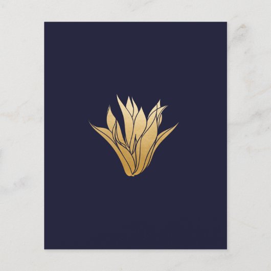 Budget Navy Blue Gold-downsized bruiloft (Achterkant)