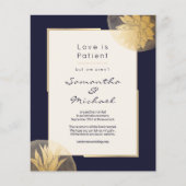 Budget Navy Blue Gold-downsized bruiloft (Voorkant)