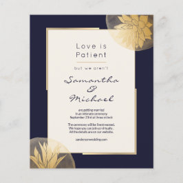 Budget Navy Blue Gold-downsized bruiloft
