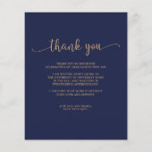 Budget Navy Blue Gold Foto Afstuderen Dank u (Achterkant)