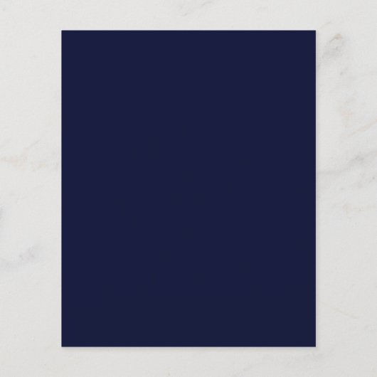 Budget Navy Blue & Gold Glitter Afstuderen Invite (Achterkant)