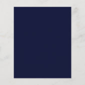 Budget Navy Blue & Gold Glitter Afstuderen Invite (Achterkant)