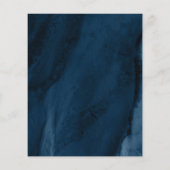 BUDGET Navy Blue & Gold Minimal Weduwen-uitnodigin (Achterkant)