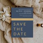 Budget Navy Blue Gold Save the Date Elegant Flyer<br><div class="desc">Budget Wedding Elegant Navy Blue en Gold Save the Date Cards. Sparen de kaarten van de Datum bevatten een moderne hand geschreven kromme manuscripttypografie die elegant,  eenvoudig en modern zijn om na u minimalistische eenvoudige trouwdag te gebruiken viering.</div>