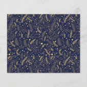 BUDGET Navy Blue Gold Script Merry Kerstmis (Achterkant)