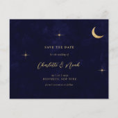 BUDGET Navy Blue Hemelse Gouden Maan Sterren Weddi (Voorkant)