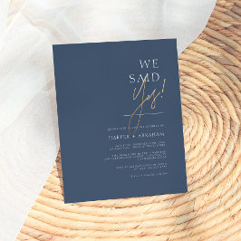 Budget Navy Blue | Ja Minimalistisch huwelijk