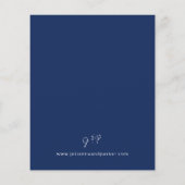 Budget Navy Blue MOD Calligraphy Wedding (Achterkant)