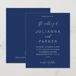 Budget Navy Blue MOD Calligraphy Wedding