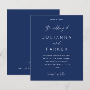Budget Navy Blue MOD Calligraphy Wedding