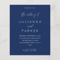 Budget Navy Blue MOD Calligraphy Wedding