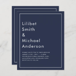 BUDGET Navy Blue Monochrome WEDDING