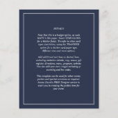 BUDGET Navy Blue Monochrome WEDDING (Achterkant)