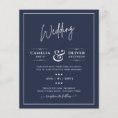 BUDGET Navy Blue Monochrome WEDDING (Voorkant)