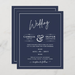 BUDGET Navy Blue Monochrome WEDDING