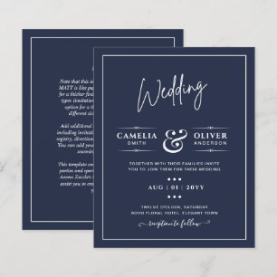 BUDGET Navy Blue Monochrome WEDDING