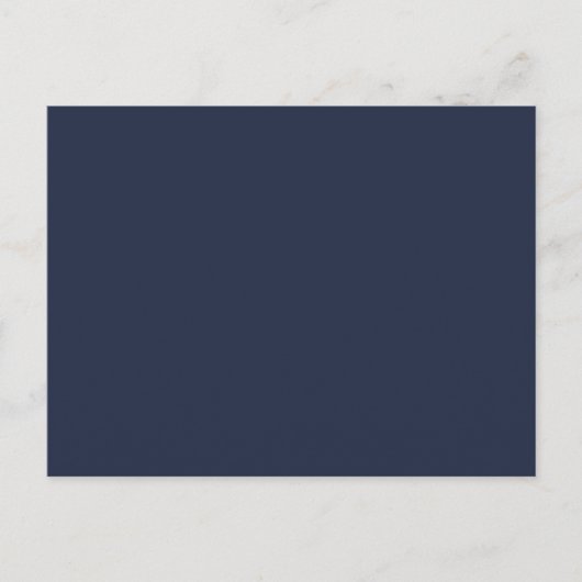 BUDGET Navy Blue Monochrome WEDDING Briefkaart (Voorkant)