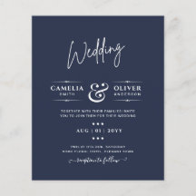 BUDGET Navy Blue Monochrome WEDDING