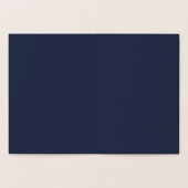 BUDGET Navy Blue Monochrome WEDDING Folie Kaarten (Binnen)