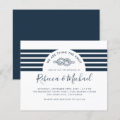 Budget Navy Blue Nautical Tying the Knot Wedding (Voorkant / Achterkant)
