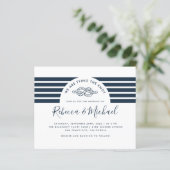 Budget Navy Blue Nautical Tying the Knot Wedding (Staand voorkant)