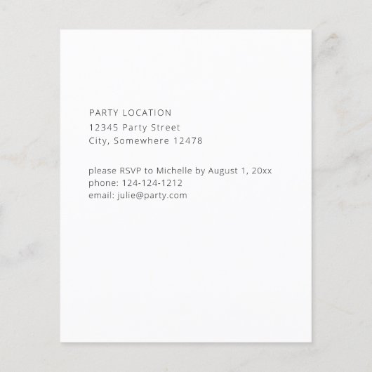 Budget Navy Blue & Pink Floral Gradual Party Flyer (Achterkant)