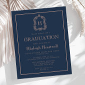 Budget Navy Blue Roos Crest Graduation Party