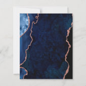 Budget Navy Blue Roos Gold Agate 50e verjaardag (Achterkant)