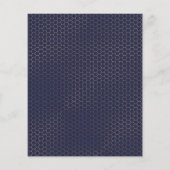 Budget Navy Blue Roos Gold Geometric Wedding (Achterkant)