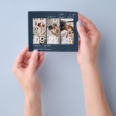 Budget Navy Blue Save the Date 3 Uitnodigingen voo Flyer (Hand)