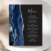 Budget Navy Blue Silver Agate Dark Weduwmenu