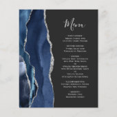 Budget Navy Blue Silver Agate Dark Weduwmenu (Voorkant)