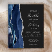 Budget Navy Blue Silver Agate Wedding