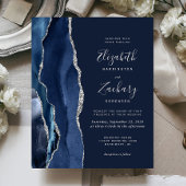 Budget Navy Blue Silver Agate Wedding