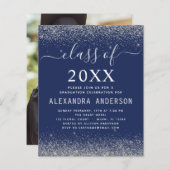 Budget Navy Blue Silver Photo Afstuderen 2023 (Voorkant / Achterkant)