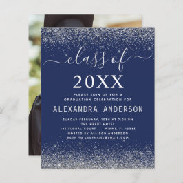 Budget Navy Blue Silver Photo Afstuderen 2023