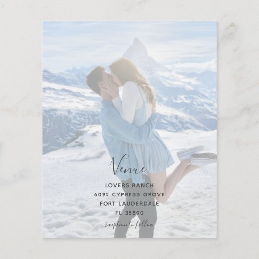 Budget Navy Blue Winter Floral Wedding (Achterkant)