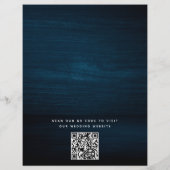 Budget Navy Blue Wood Licht Foto slaat Datum op Flyer (Achterkant)