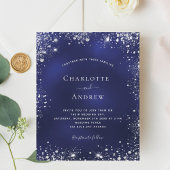 Budget navy blue zilver bruter bruiloft