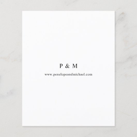 Budget Navy D Blue & Pink Floral Save the Date V2 (Achterkant)