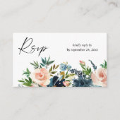 Budget Navy, Dusty Blue en Pink Floral 2SM Meal RS Informatiekaartje (Voorkant)