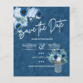 Budget Navy Dusty Blue Floral Rustic Wedding (Voorkant)